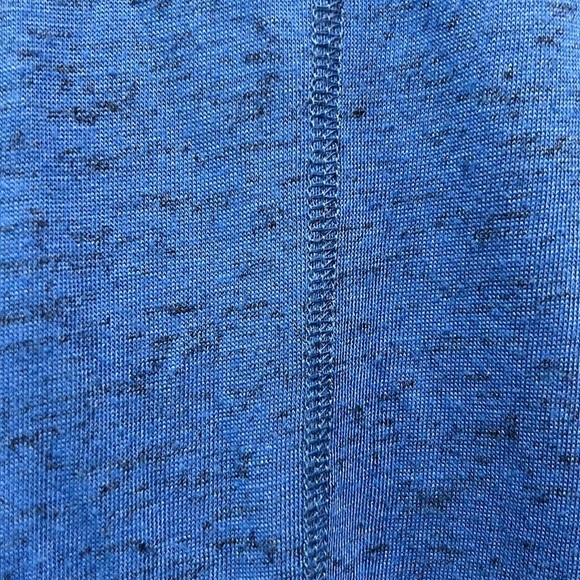 Athleta Racerback Tank Top M Blue Hi Low Hem Heathered Stretch Workout Athletic - Picture 5 of 8